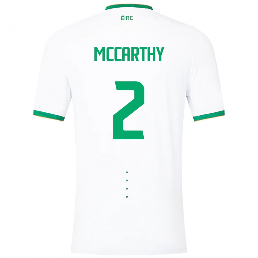 Homem Camisola Irlanda Savannah Mccarthy #2 Branco Alternativa 24-26 Camisa Brasil