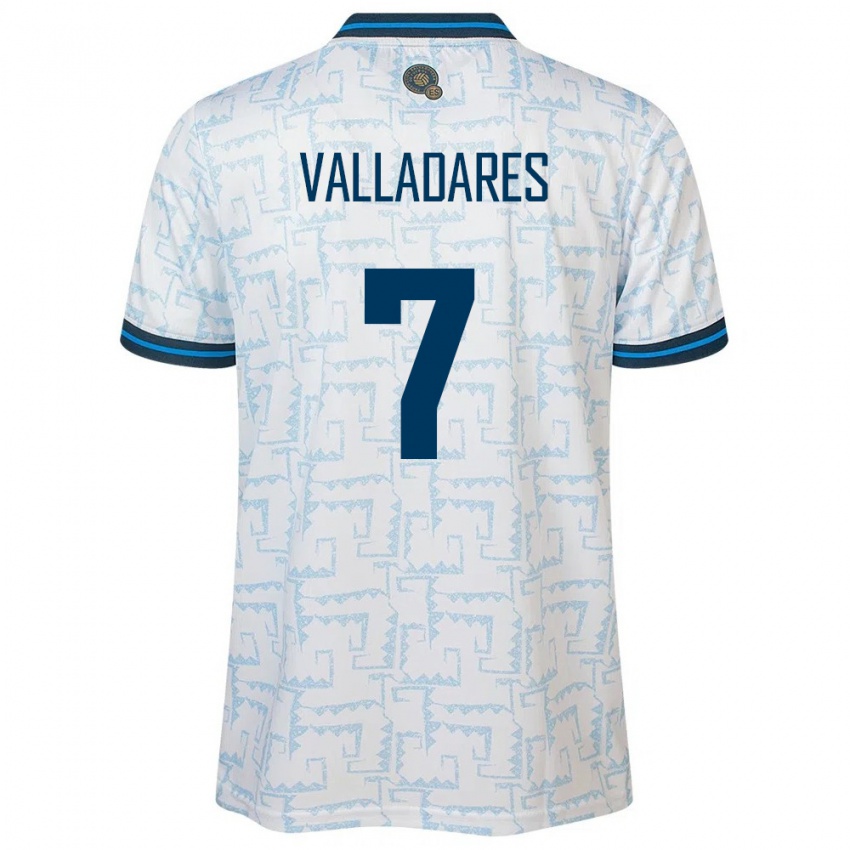 Homem Camisola El Salvador Jefferson Valladares #7 Branco Alternativa 24-26 Camisa Brasil