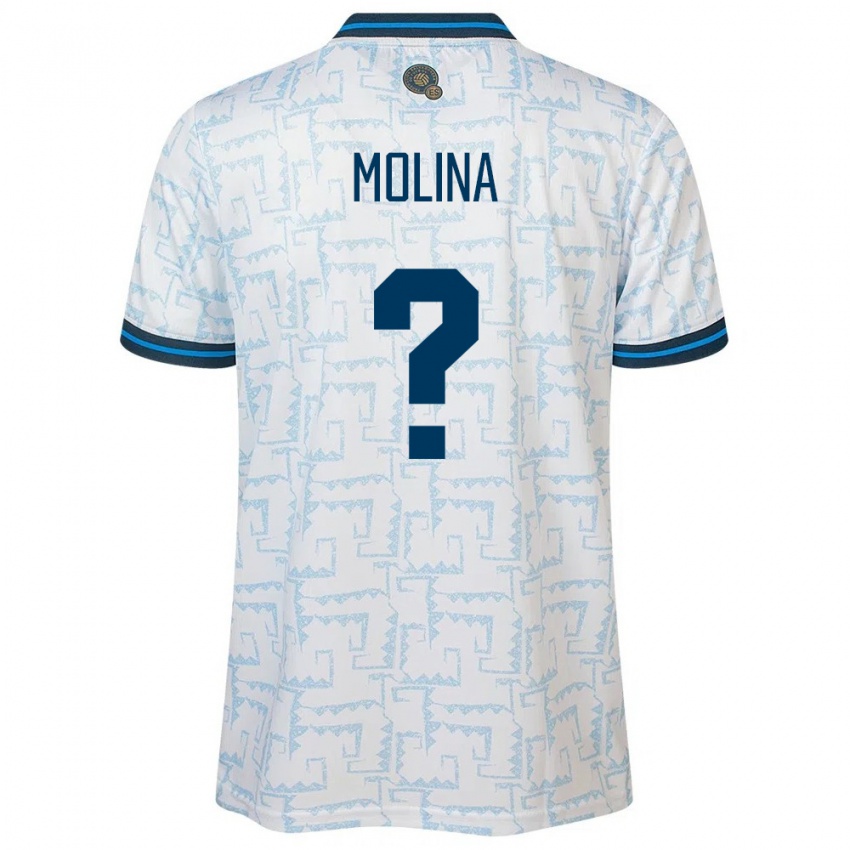 Homem Camisola El Salvador William Molina #0 Branco Alternativa 24-26 Camisa Brasil