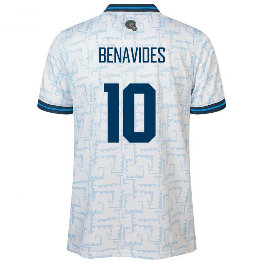 Homem Camisola El Salvador Matthew Benavides #10 Branco Alternativa 24-26 Camisa Brasil