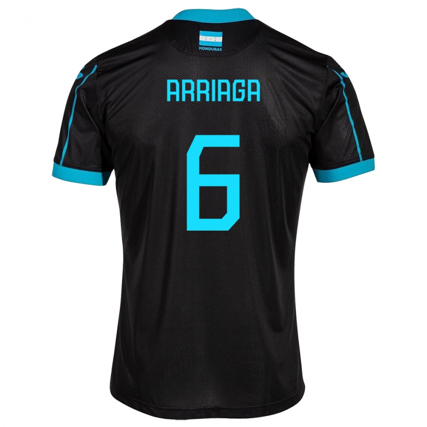 Homem Camisola Honduras Javier Arriaga #6 Preto Alternativa 24-26 Camisa Brasil