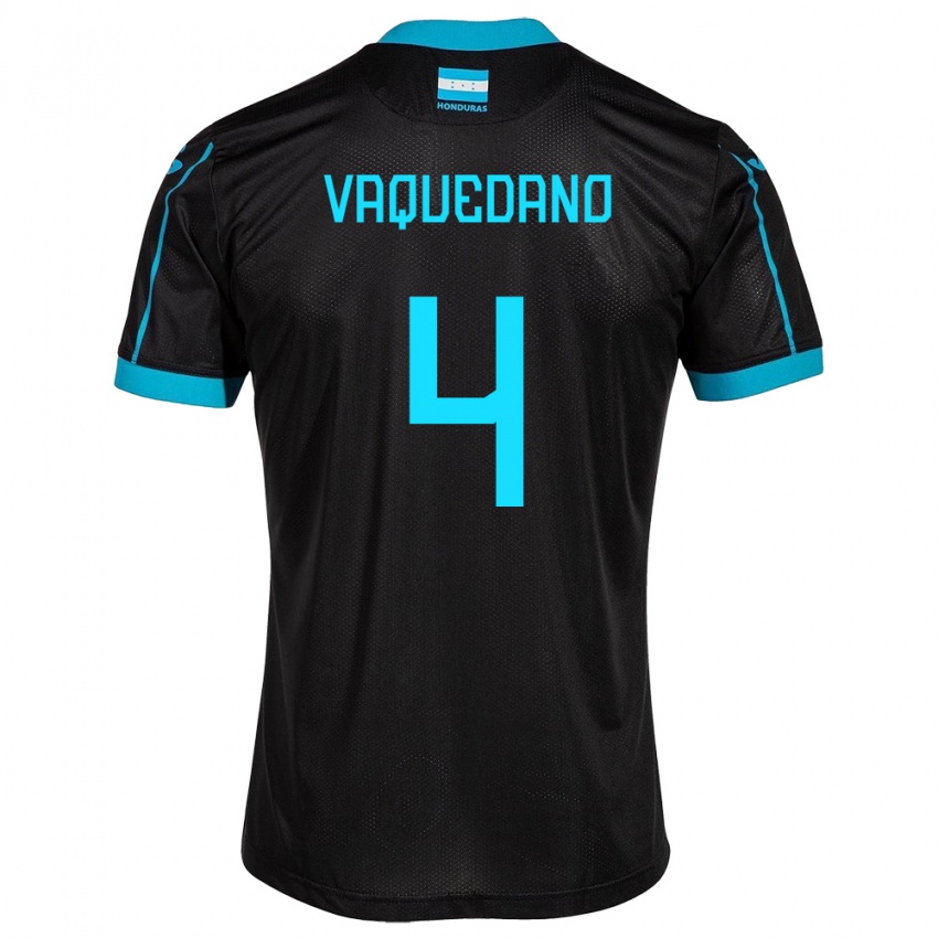 Homem Camisola Honduras Brayan Vaquedano #4 Preto Alternativa 24-26 Camisa Brasil