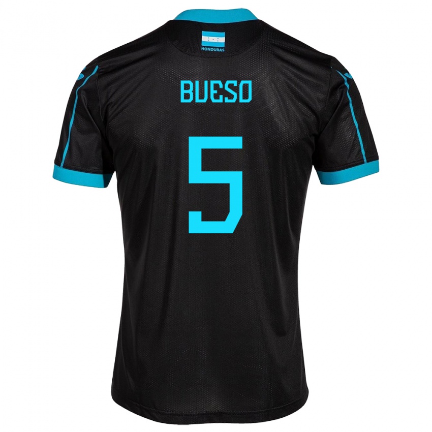 Homem Camisola Honduras Jonathan Bueso #5 Preto Alternativa 24-26 Camisa Brasil