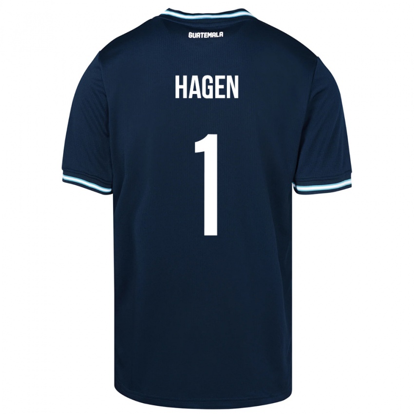 Homem Camisola Guatemala Nicholas Hagen #1 Azul Alternativa 24-26 Camisa Brasil