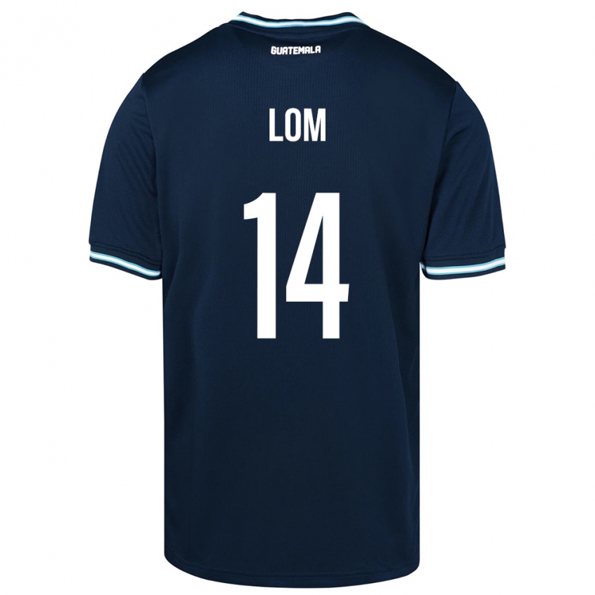 Homem Camisola Guatemala Darwin Lom #14 Azul Alternativa 24-26 Camisa Brasil