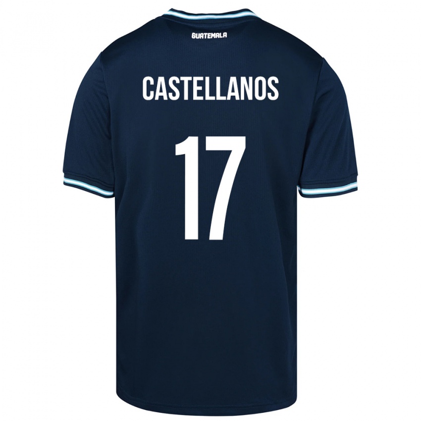 Homem Camisola Guatemala Óscar Castellanos #17 Azul Alternativa 24-26 Camisa Brasil