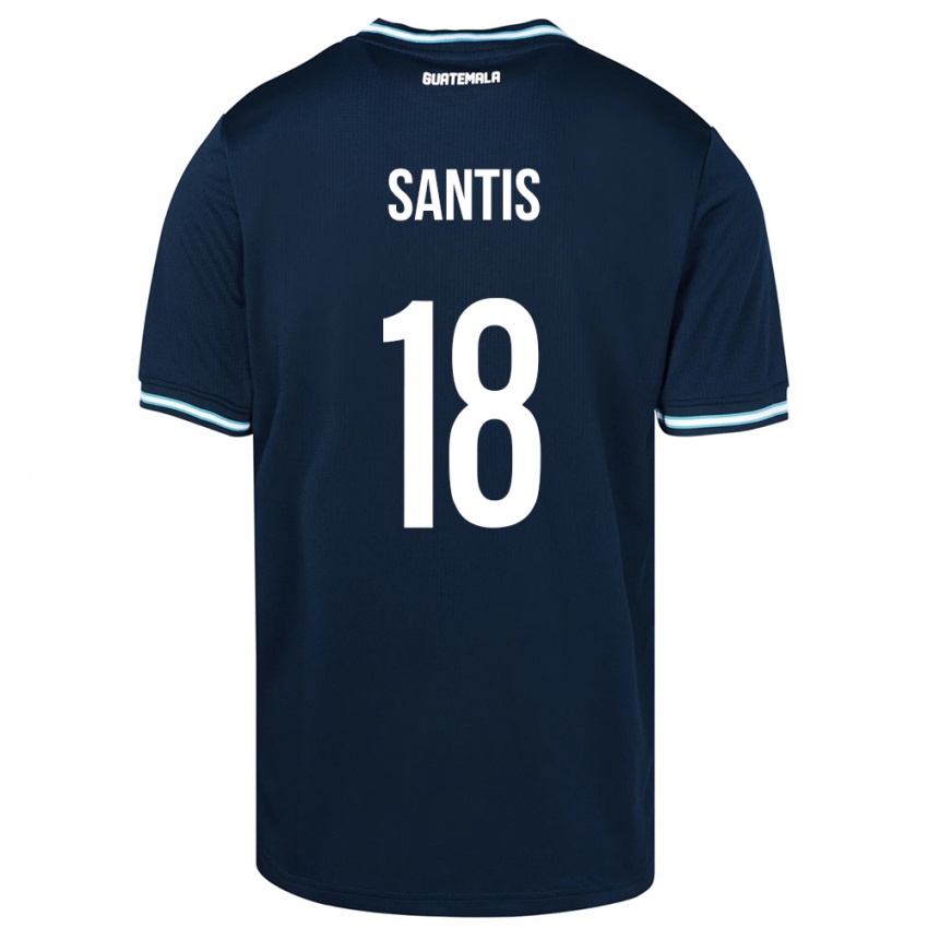 Homem Camisola Guatemala Óscar Santis #18 Azul Alternativa 24-26 Camisa Brasil