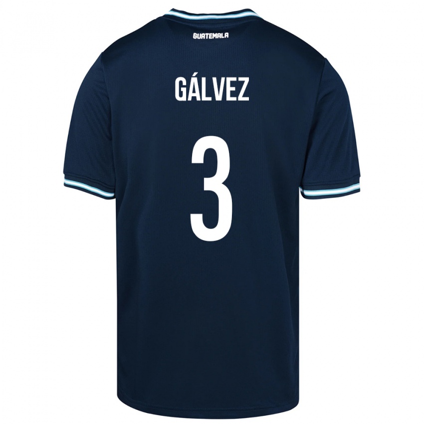 Homem Camisola Guatemala Fredy Gálvez #3 Azul Alternativa 24-26 Camisa Brasil