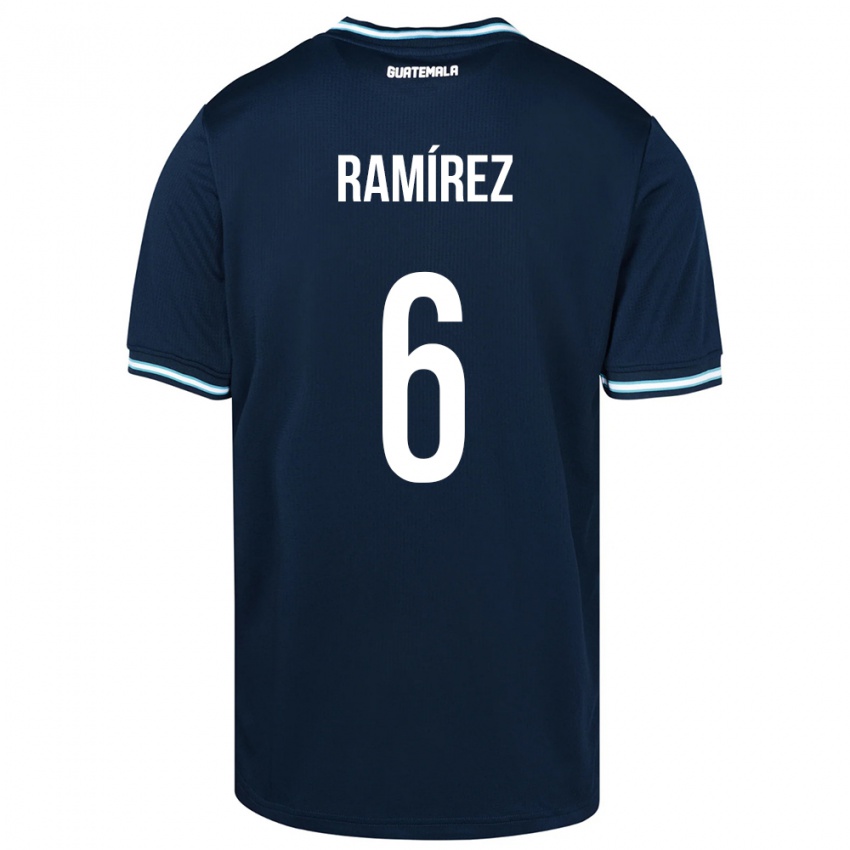 Homem Camisola Guatemala Kevin Ramírez #6 Azul Alternativa 24-26 Camisa Brasil