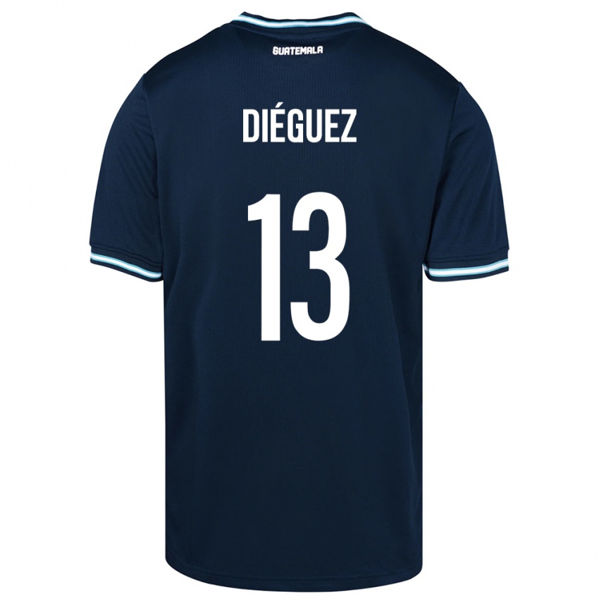 Homem Camisola Guatemala Jonathan Diéguez #13 Azul Alternativa 24-26 Camisa Brasil