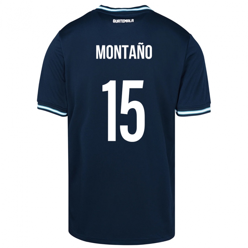 Homem Camisola Guatemala Figo Montaño #15 Azul Alternativa 24-26 Camisa Brasil