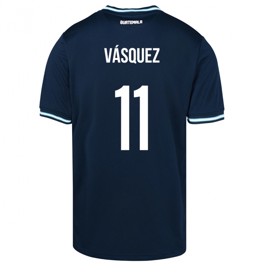 Homem Camisola Guatemala Gabino Vásquez #11 Azul Alternativa 24-26 Camisa Brasil