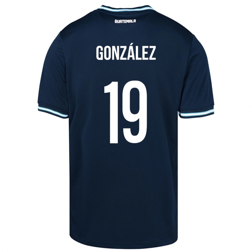 Homem Camisola Guatemala Karen González #19 Azul Alternativa 24-26 Camisa Brasil