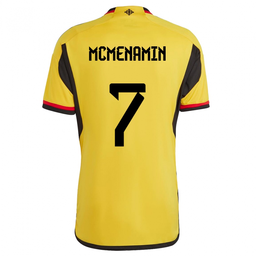 Homem Camisola Irlanda Do Norte Conor Mcmenamin #7 Branco Alternativa 24-26 Camisa Brasil