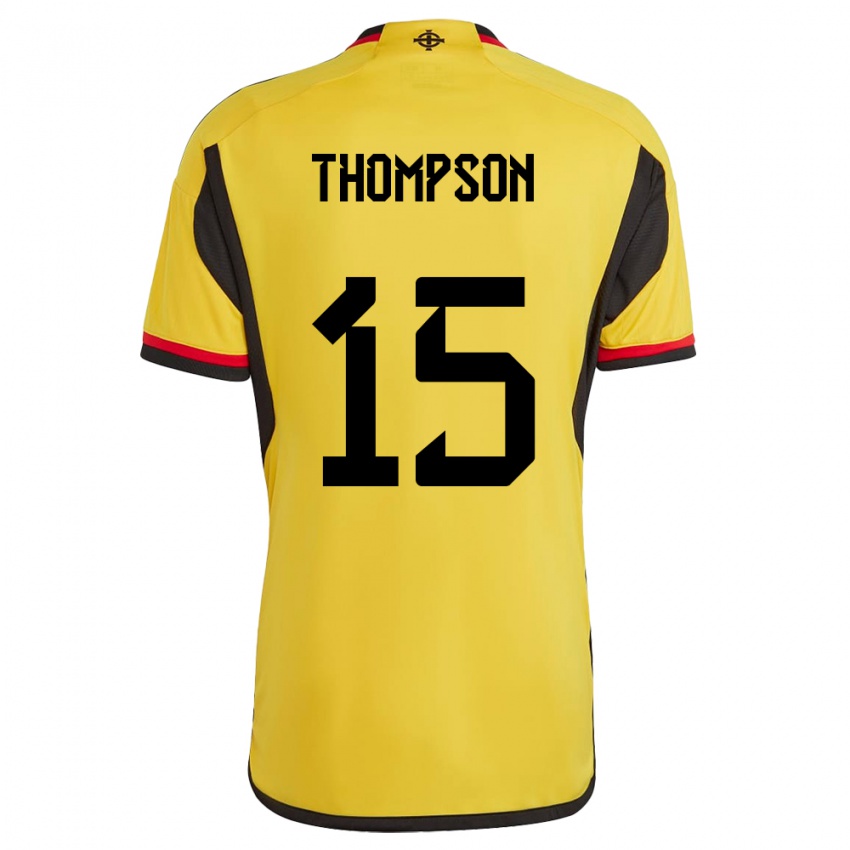 Homem Camisola Irlanda Do Norte Jordan Thompson #15 Branco Alternativa 24-26 Camisa Brasil