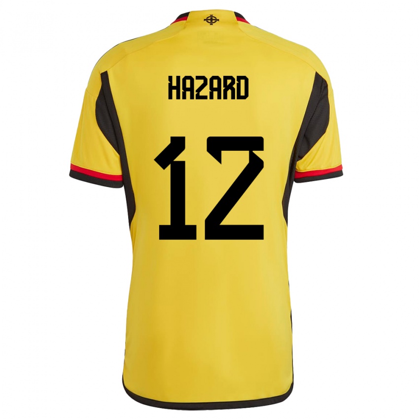 Homem Camisola Irlanda Do Norte Conor Hazard #12 Branco Alternativa 24-26 Camisa Brasil