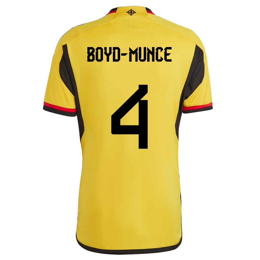 Homem Camisola Irlanda Do Norte Caolan Boyd-Munce #4 Branco Alternativa 24-26 Camisa Brasil