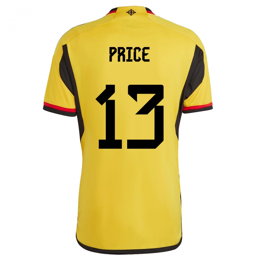 Homem Camisola Irlanda Do Norte Isaac Price #13 Branco Alternativa 24-26 Camisa Brasil