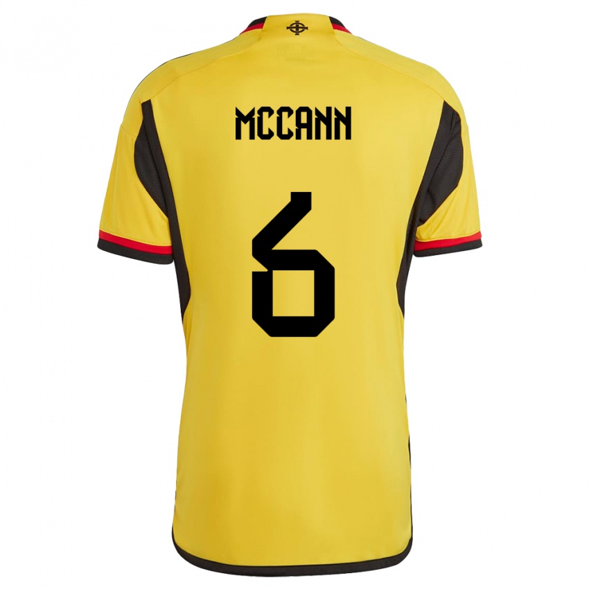 Homem Camisola Irlanda Do Norte Charlie Mccann #6 Branco Alternativa 24-26 Camisa Brasil