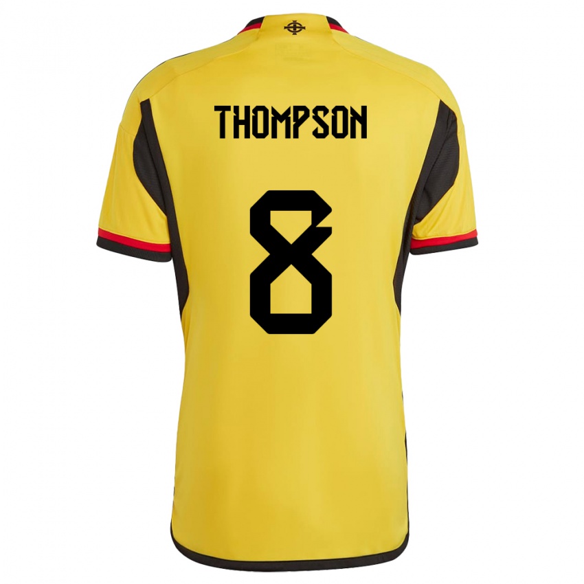 Homem Camisola Irlanda Do Norte Joel Thompson #8 Branco Alternativa 24-26 Camisa Brasil