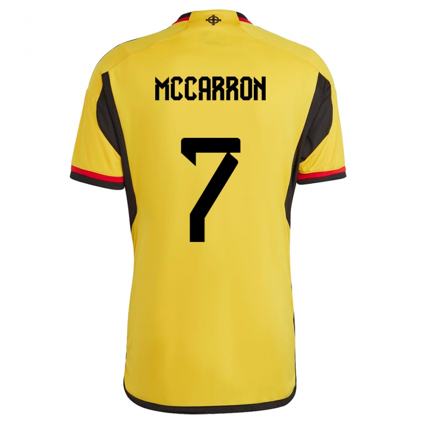 Homem Camisola Irlanda Do Norte Chloe Mccarron #7 Branco Alternativa 24-26 Camisa Brasil