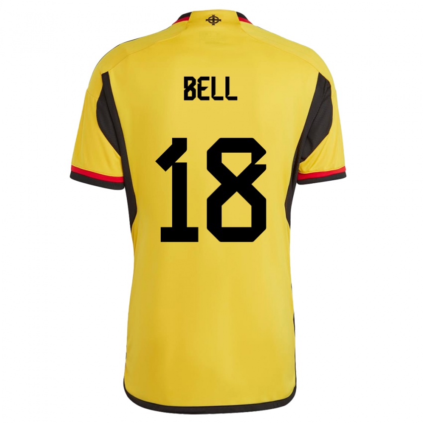 Homem Camisola Irlanda Do Norte Megan Bell #18 Branco Alternativa 24-26 Camisa Brasil