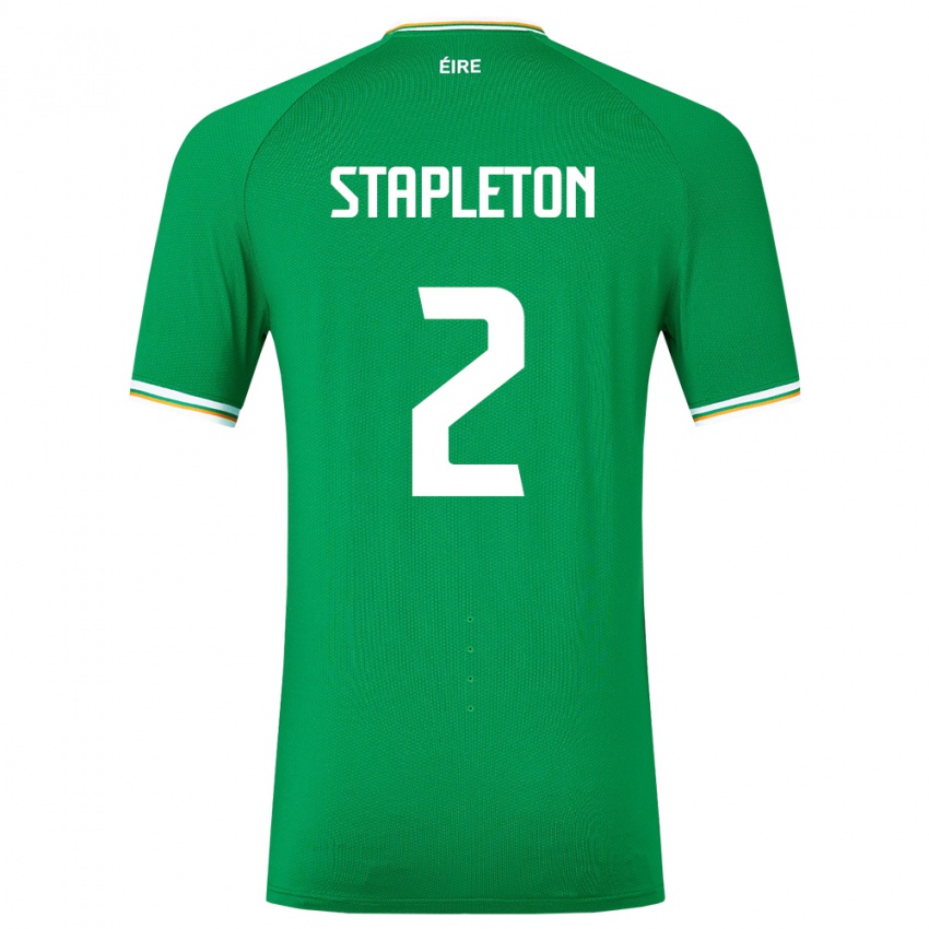 Mulher Camisola Irlanda Jessie Stapleton #2 Verde Principal 24-26 Camisa Brasil