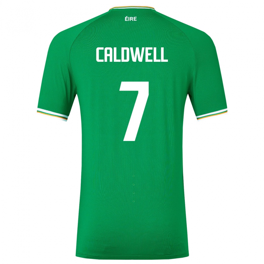 Mulher Camisola Irlanda Diane Caldwell #7 Verde Principal 24-26 Camisa Brasil