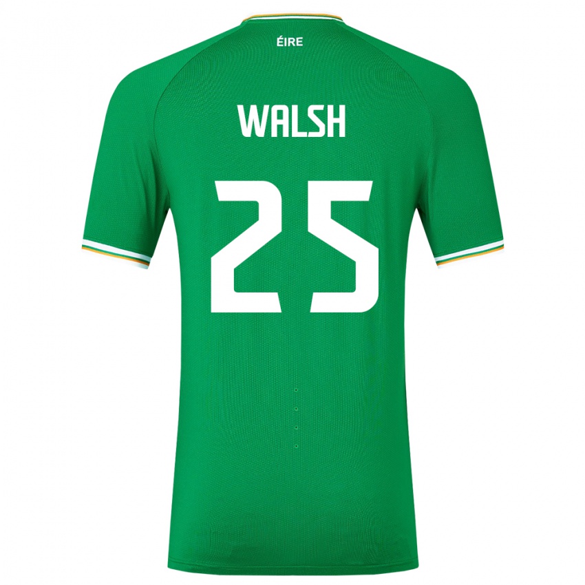 Mulher Camisola Irlanda Megan Walsh #25 Verde Principal 24-26 Camisa Brasil