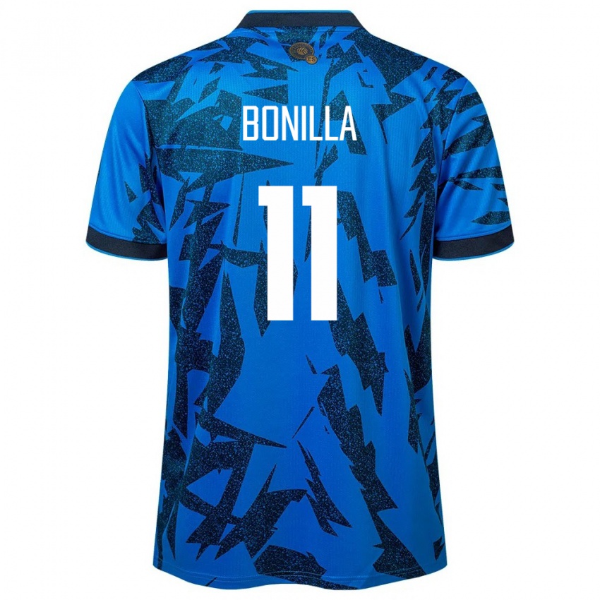 Mulher Camisola El Salvador Jarell Bonilla #11 Azul Principal 24-26 Camisa Brasil