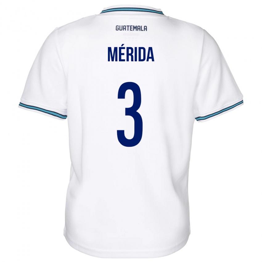 Mulher Camisola Guatemala Daniel Mérida #3 Branco Principal 24-26 Camisa Brasil