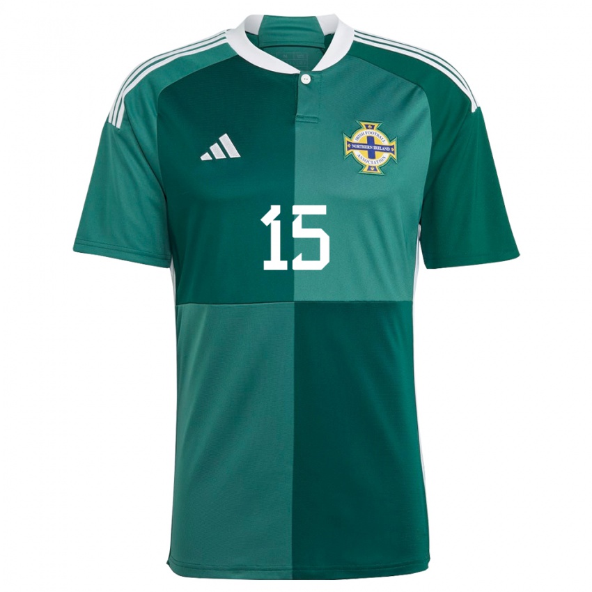 Mulher Camisola Irlanda Do Norte George Feeney #15 Verde Principal 24-26 Camisa Brasil