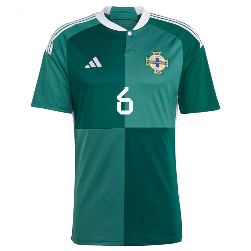 Mulher Camisola Irlanda Do Norte Jamie Mcdonnell #6 Verde Principal 24-26 Camisa Brasil