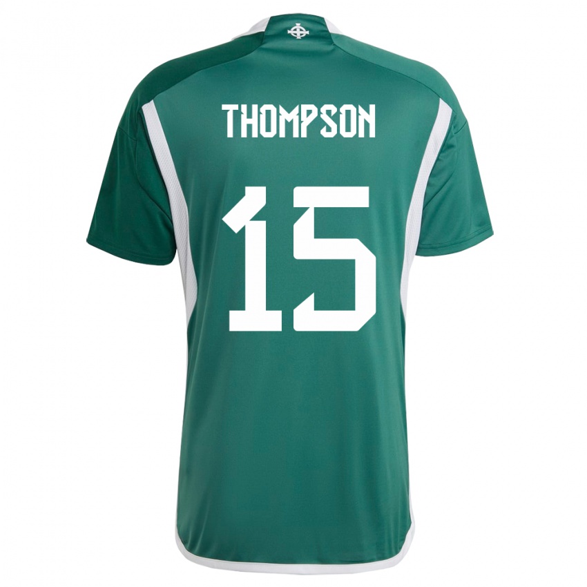 Mulher Camisola Irlanda Do Norte Jordan Thompson #15 Verde Principal 24-26 Camisa Brasil