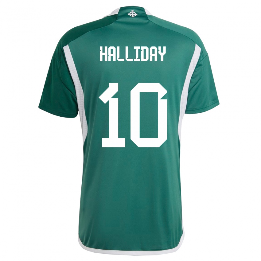 Mulher Camisola Irlanda Do Norte Keri Halliday #10 Verde Principal 24-26 Camisa Brasil