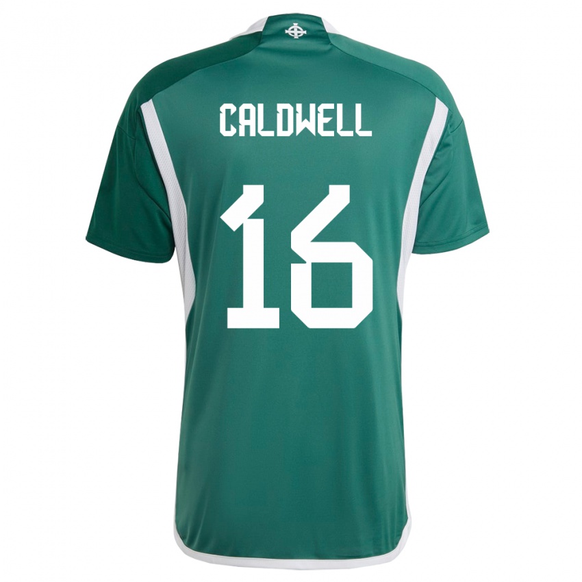 Mulher Camisola Irlanda Do Norte Nadene Caldwell #16 Verde Principal 24-26 Camisa Brasil