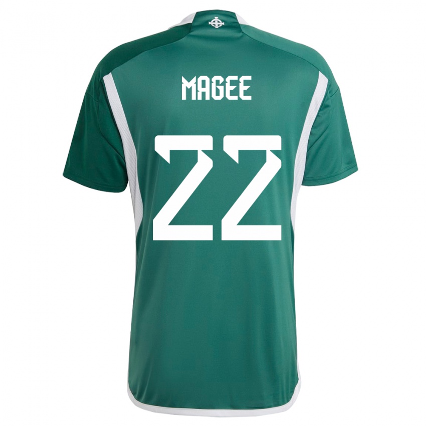 Mulher Camisola Irlanda Do Norte Abbie Magee #22 Verde Principal 24-26 Camisa Brasil