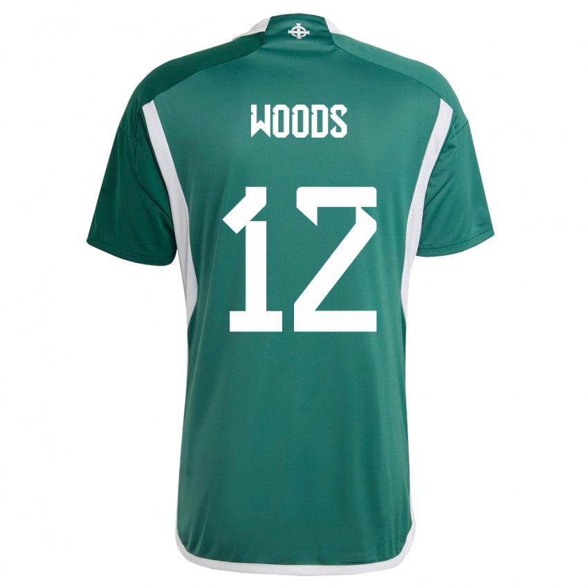 Mulher Camisola Irlanda Do Norte Lilie Woods #12 Verde Principal 24-26 Camisa Brasil