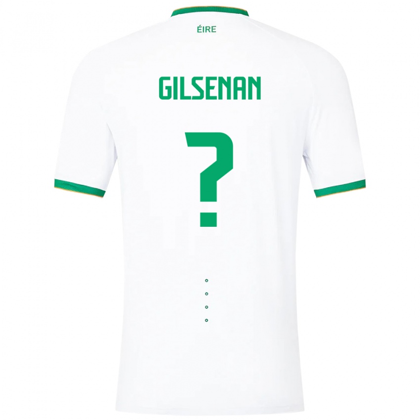Mulher Camisola Irlanda Zak Gilsenan #0 Branco Alternativa 24-26 Camisa Brasil