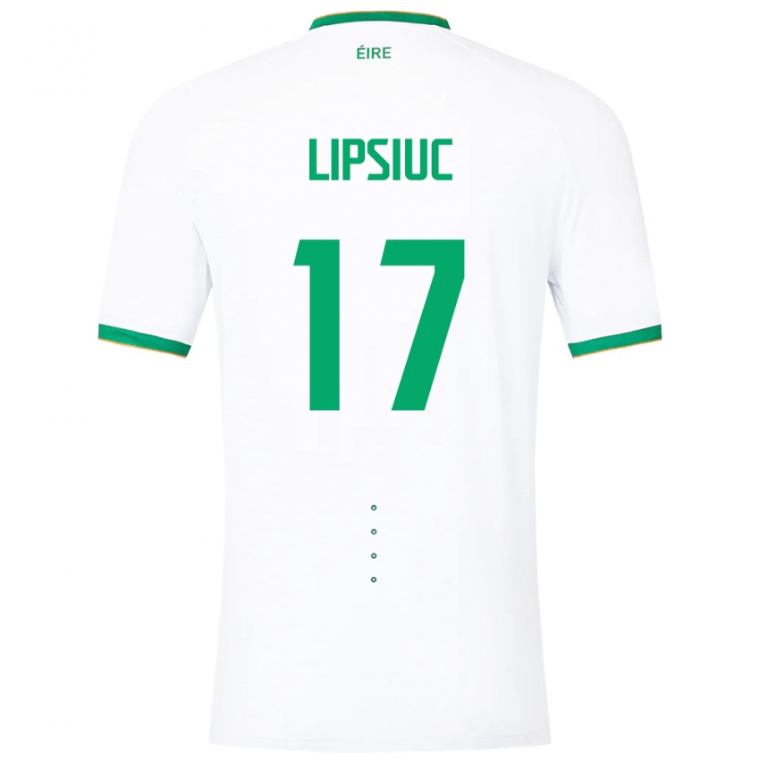 Mulher Camisola Irlanda Darius Lipsiuc #17 Branco Alternativa 24-26 Camisa Brasil