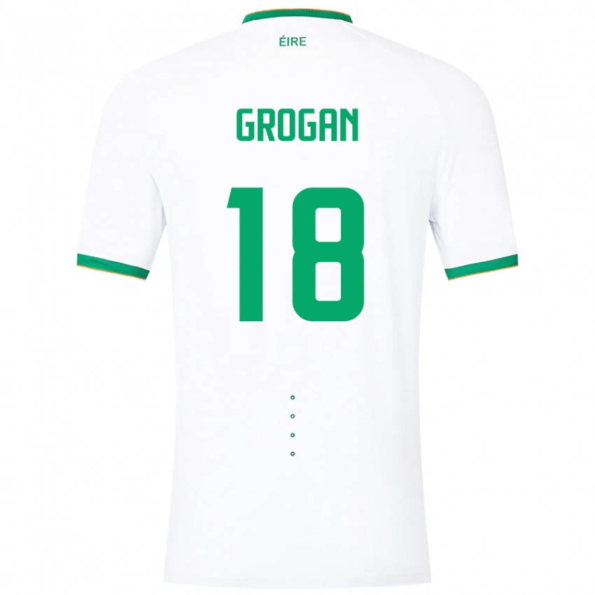 Mulher Camisola Irlanda Christy Grogan #18 Branco Alternativa 24-26 Camisa Brasil