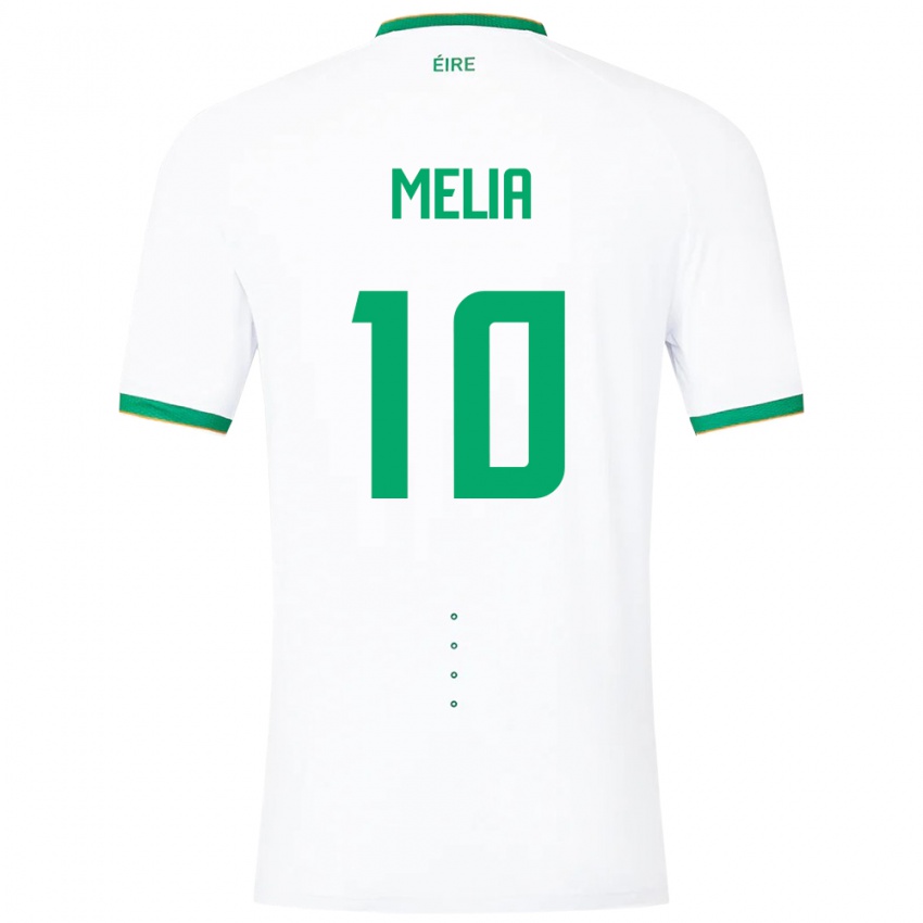 Mulher Camisola Irlanda Mason Melia #10 Branco Alternativa 24-26 Camisa Brasil