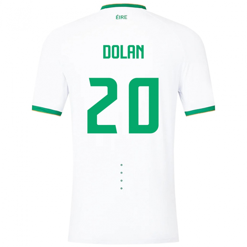 Mulher Camisola Irlanda Ellen Dolan #20 Branco Alternativa 24-26 Camisa Brasil