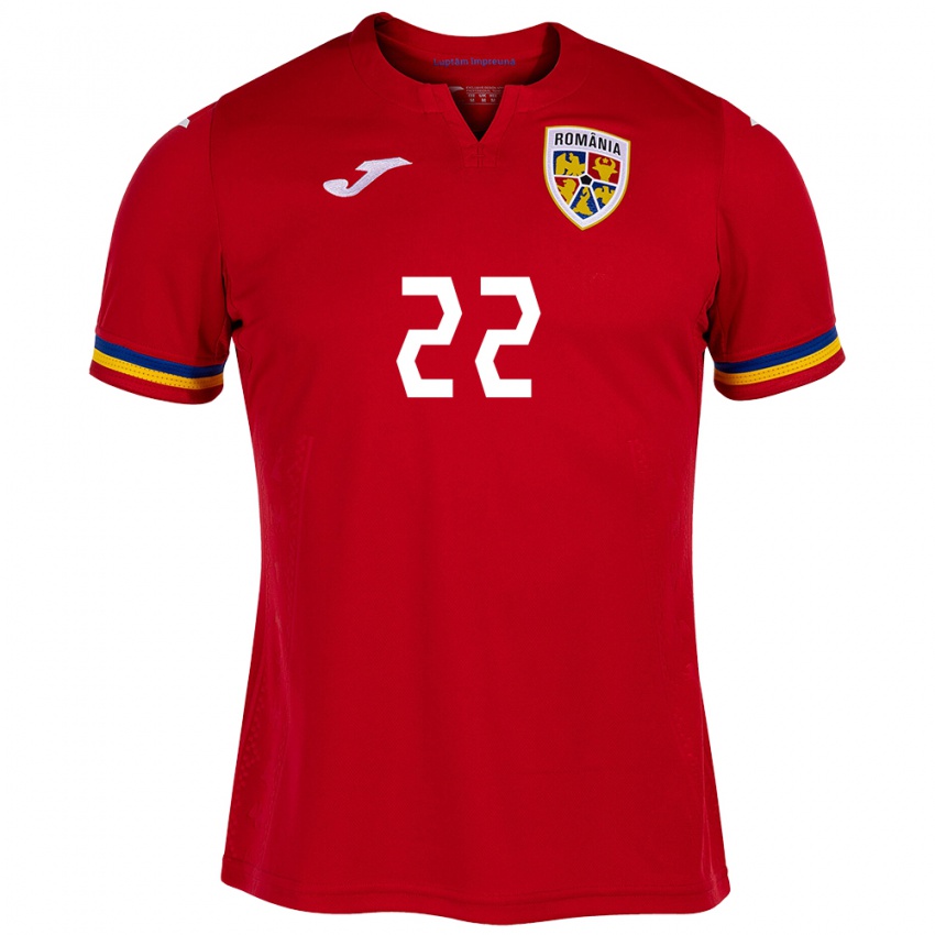 Mulher Camisola Romênia Vladislav Blănuță #22 Vermelho Alternativa 24-26 Camisa Brasil