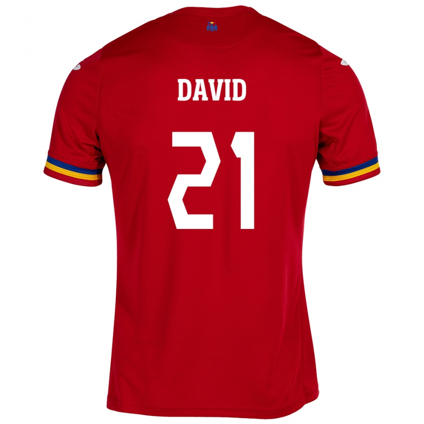 Mulher Camisola Romênia Gabriel David #21 Vermelho Alternativa 24-26 Camisa Brasil