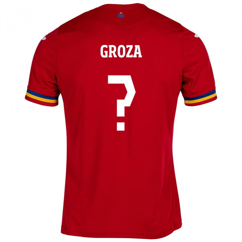 Mulher Camisola Romênia Darius Groza #0 Vermelho Alternativa 24-26 Camisa Brasil