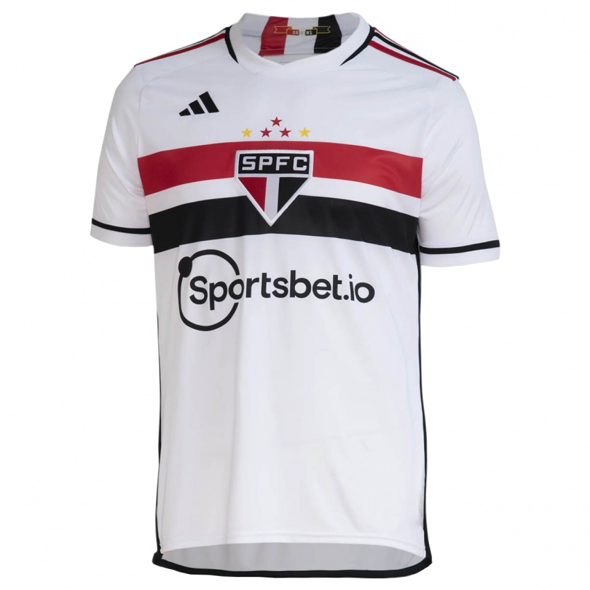 Criança Camisola Guilherme Matheus #0 Branco Principal 2023/24 Camisa Brasil