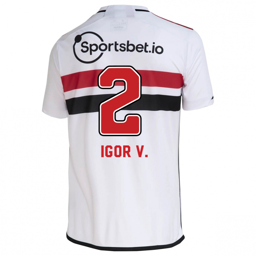 Criança Camisola Igor Vinicius #2 Branco Principal 2023/24 Camisa Brasil