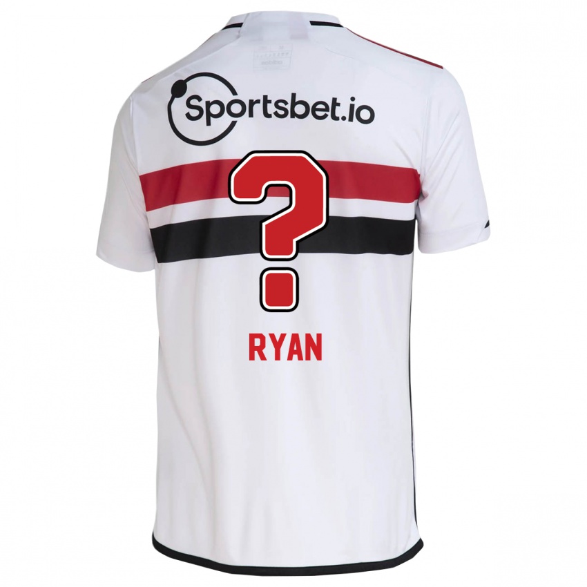 Criança Camisola Ryan #0 Branco Principal 2023/24 Camisa Brasil