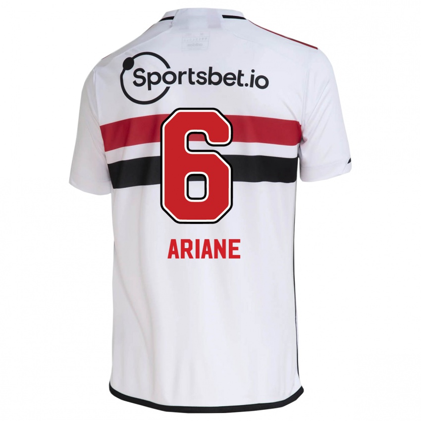 Criança Camisola Ariane #6 Branco Principal 2023/24 Camisa Brasil